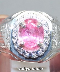 gambar Batu Cincin Permata Safir Pink Ceylon Srilangka asli natural ciri manfaat harga sertifikat bagus_4