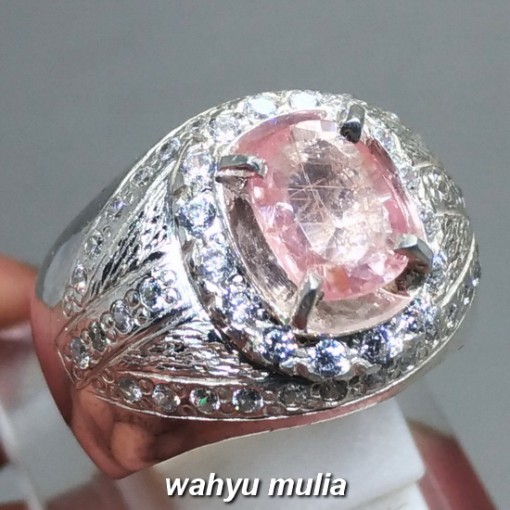 gambar Batu Cincin Permata orangy Pink Safir Paparadscha ceylon srilangka asli natural ber memo sertifikat harga manfaat ciri asal_1