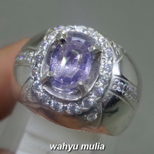 gambar Batu Cincin Purple Safir Srilangka Ceylon ungu asli khasiat harga ciri bersertifikat memo_1