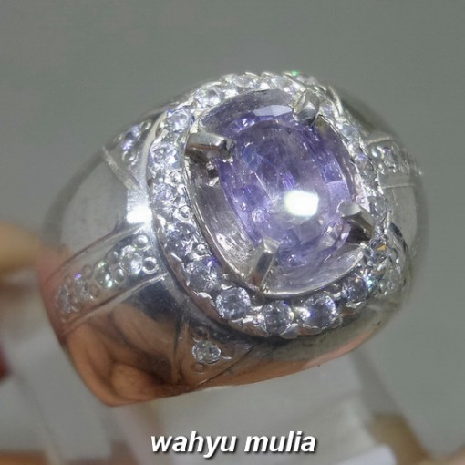 gambar Batu Cincin Purple Safir Srilangka Ceylon ungu asli khasiat harga ciri bersertifikat memo_2