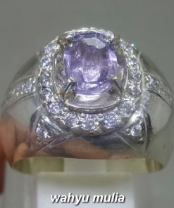 gambar Batu Cincin Purple Safir Srilangka Ceylon ungu asli khasiat harga ciri bersertifikat memo_3