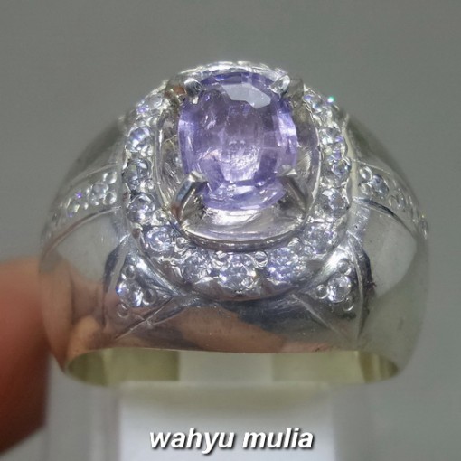 gambar Batu Cincin Purple Safir Srilangka Ceylon ungu asli khasiat harga ciri bersertifikat memo_3