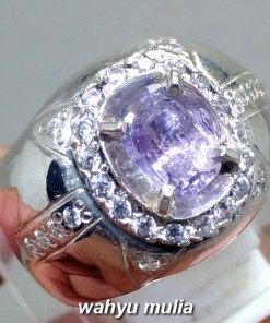 gambar Batu Cincin Purple Safir Srilangka Ceylon ungu asli khasiat harga ciri bersertifikat memo_5
