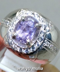 gambar Batu Cincin Purple Safir Srilangka Ceylon ungu asli khasiat harga ciri bersertifikat memo_6