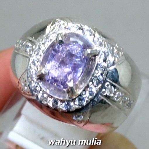 gambar Batu Cincin Purple Safir Srilangka Ceylon ungu asli khasiat harga ciri bersertifikat memo_6