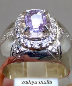 gambar Batu Cincin Purple Safir Srilangka Ceylon ungu asli khasiat harga ciri bersertifikat memo_7