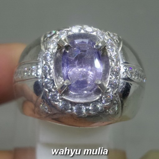 gambar Batu Cincin Purple Safir Srilangka Ceylon ungu asli khasiat harga ciri bersertifikat memo_8