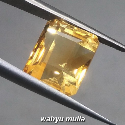 gambar Batu Permata natural Kecubung emas sitrin kotak asli harga khasiat ciri_3