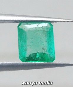 foto Batu Akik Jamrud Colombia Hijau Emerald Kotak asli natural palsu ciri khasiat harga memo sertifikat cincin liontin_4