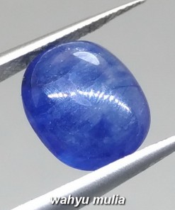 foto Batu Akik royal Blue Safir Biru Tua afrika Asli harga khasiat cincin permata natural ceylon_2