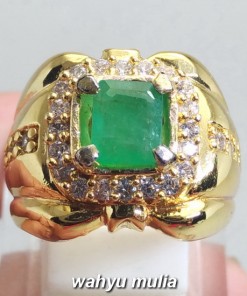 foto Batu Cincin Zamrud Colombia Kotak Emerald Beryl Bersertifikat Memo Asli natural bagus harga murah ciri khasiat jamrud_4