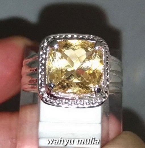gambar Cincin Batu Permata Yellow Citrine Yakut Asli natural ciri harga khasiat sitrin kalimantan_3