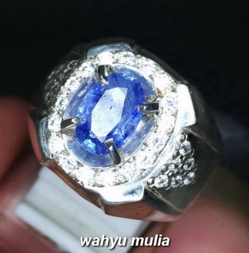 harga gambar Batu Cincin Natural Blue Safir Ceylon Srilangka Asli bersertifikat memo jual burma star royal khasiat _1
