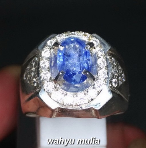 harga gambar Batu Cincin Natural Blue Safir Ceylon Srilangka Asli bersertifikat memo jual burma star royal khasiat _3