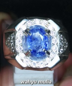 harga gambar Batu Cincin Natural Blue Safir Ceylon Srilangka Asli bersertifikat memo jual burma star royal khasiat _4