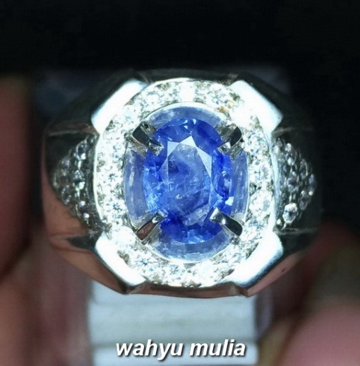 harga gambar Batu Cincin Natural Blue Safir Ceylon Srilangka Asli bersertifikat memo jual burma star royal khasiat _5