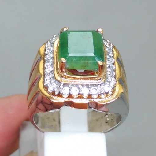 jual gambar Cincin Batu Natural Jamrud Emerald Beryl Kotak Asli bersertifikat memo zambia colombia ciri jenis manfaat palsu _4