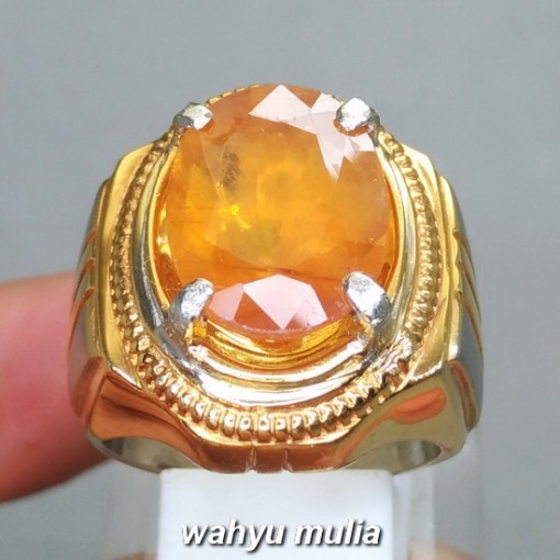 foto jual Cincin Batu Akik orange safir Yakut Asli bersertifikat natural burma afrika selon srilangka ciri harga kegunaan_3