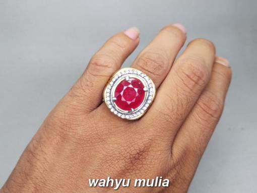 jual foto Cincin Batu Akik Warna Merah Natural Rubi asli bersertifikat harga murahkegunaan harga bahan asal birma afrika_4