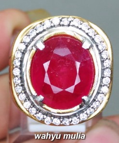 jual foto Cincin Batu Akik Warna Merah Natural Rubi asli bersertifikat harga murahkegunaan harga bahan asal birma afrika_5