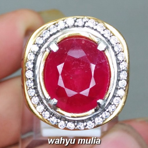 jual foto Cincin Batu Akik Warna Merah Natural Rubi asli bersertifikat harga murahkegunaan harga bahan asal birma afrika_5