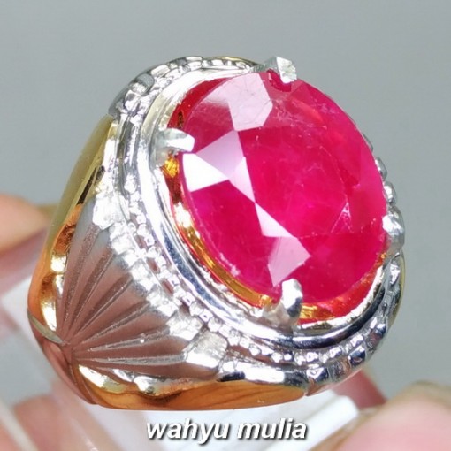 jual gambar Cincin Batu Permata Warna Merah Natural Ruby Asli bersertifikat mozambiq birma srilangka ciri jenis manfaat harga mahal murah bagus_2
