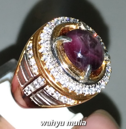 Cincin Batu  Akik Star Ruby  Asli  Kode 1347 Wahyu Mulia