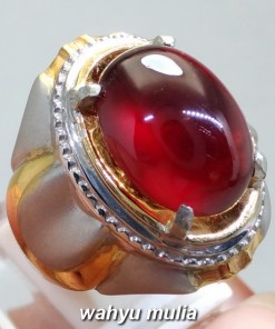 foto jual Cincin Batu Garnet Ceylon Merah Jumbo Asli harga murah termahal bagus bersertifikat kegunaan ciri_2