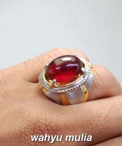 foto jual Cincin Batu Garnet Ceylon Merah Jumbo Asli harga murah termahal bagus bersertifikat kegunaan ciri_5