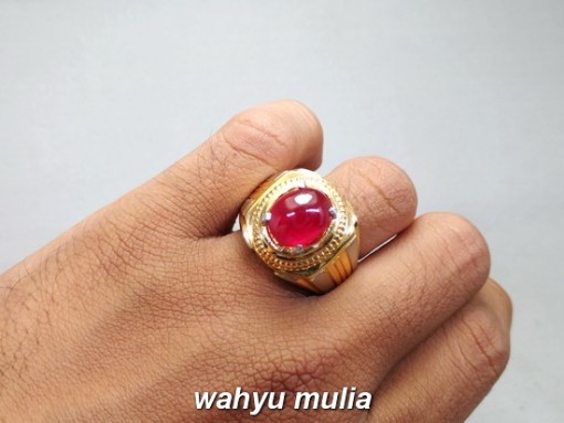 jual foto Batu Cincin Akik Ruby Merah Delima Asli bersertifikat natural birma madagaskar mozambik afrika nte bulat harga jenis kegunaan_4