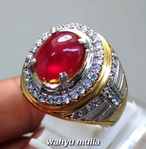 jual gambar Batu Cincin Merah Delima Ruby Corudum Asli afrika mozambik birma natural ciri harga khasiat bagus mustika asal_1