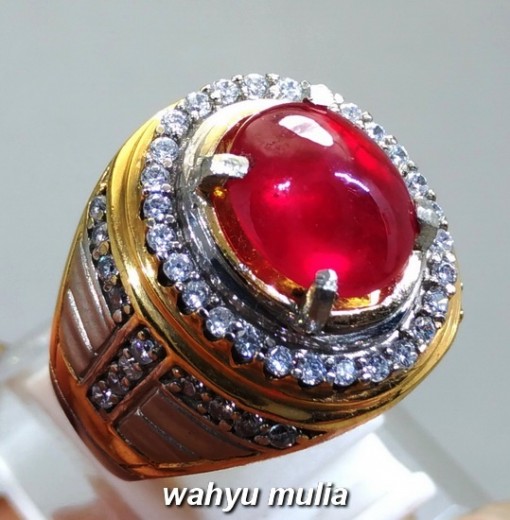 jual gambar Batu Cincin Merah Delima Ruby Corudum Asli afrika mozambik birma natural ciri harga khasiat bagus mustika asal_2