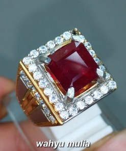 foto jual Cincin Batu Ruby Merah Delima Kotak Asli bersertifikat burma afrika madagaskar bagus harga murah kegunaan merah tua_2