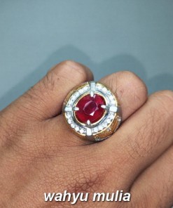 gambar jual Batu Cincin Ruby Merah Delima Cutting Asli natural bersertifikat afrika birma mozambiq madagaskar harga khasiat jenis ciri bersertifikat_4