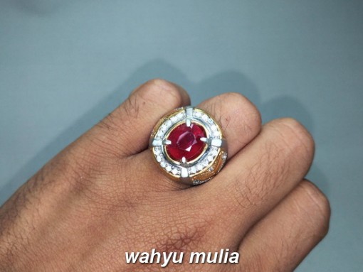 gambar jual Batu Cincin Ruby Merah Delima Cutting Asli natural bersertifikat afrika birma mozambiq madagaskar harga khasiat jenis ciri bersertifikat_4