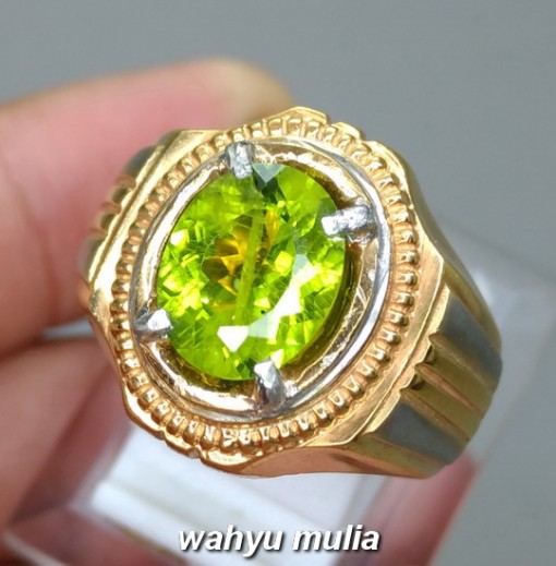 jual gambar cincin batu permata hijau peridot asli srilangka natural bersertifikat ceylon tsavorite ciri khasiat harga bagus_1