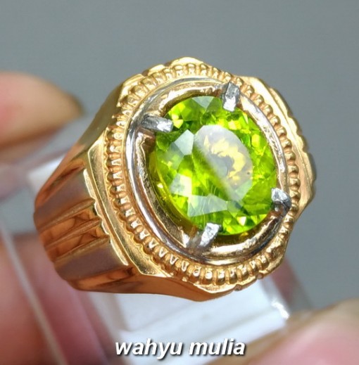 jual gambar cincin batu permata hijau peridot asli srilangka natural bersertifikat ceylon tsavorite ciri khasiat harga bagus_2