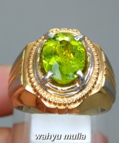 jual gambar cincin batu permata hijau peridot asli srilangka natural bersertifikat ceylon tsavorite ciri khasiat harga bagus_3