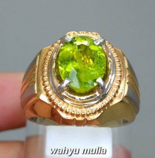 jual gambar cincin batu permata hijau peridot asli srilangka natural bersertifikat ceylon tsavorite ciri khasiat harga bagus_3