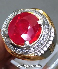Ruby Corundum Merah Delima Batu Cincin Permata Asli bersertifikat di jual beli afrik birma ukuran besar jumbo ciri harga khasiat_1