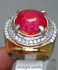 Ruby Corundum Merah Delima Batu Cincin Permata Asli bersertifikat di jual beli afrik birma ukuran besar jumbo ciri harga khasiat_3