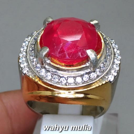 Ruby Corundum Merah Delima Batu Cincin Permata Asli bersertifikat di jual beli afrik birma ukuran besar jumbo ciri harga khasiat_3