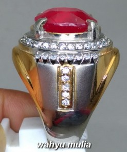 Ruby Corundum Merah Delima Batu Cincin Permata Asli bersertifikat di jual beli afrik birma ukuran besar jumbo ciri harga khasiat_4