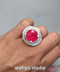 Ruby Corundum Merah Delima Batu Cincin Permata Asli bersertifikat di jual beli afrik birma ukuran besar jumbo ciri harga khasiat_5
