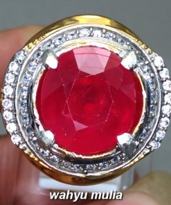 Ruby Corundum Merah Delima Batu Cincin Permata Asli bersertifikat di jual beli afrik birma ukuran besar jumbo ciri harga khasiat_6
