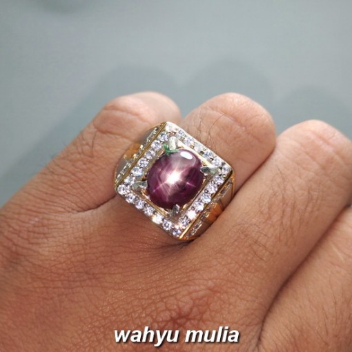 Ruby Star Mayung Tajam Batu Cincin Akik Asli afrika birma bersertifikat harga murah tajam mayung _6
