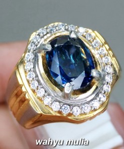 foto Batu Cincin Natural Royal Blue Kyanite Selon Asli bersertifikat srilangka biru tua kegunaan ciri kegunaan_1