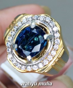 foto Batu Cincin Natural Royal Blue Kyanite Selon Asli bersertifikat srilangka biru tua kegunaan ciri kegunaan_3