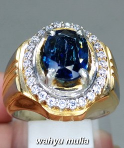 foto Batu Cincin Natural Royal Blue Kyanite Selon Asli bersertifikat srilangka biru tua kegunaan ciri kegunaan_4