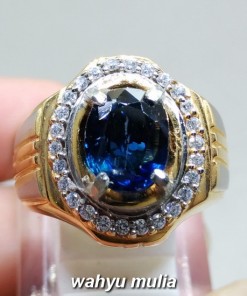 foto Batu Cincin Natural Royal Blue Kyanite Selon Asli bersertifikat srilangka biru tua kegunaan ciri kegunaan_6
